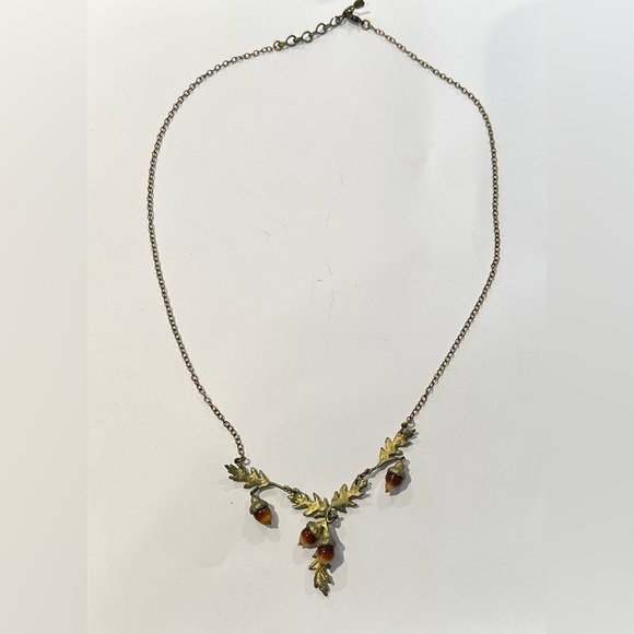 Michael Michaud Acorn Pin Oak Necklace - Picture 2 of 3